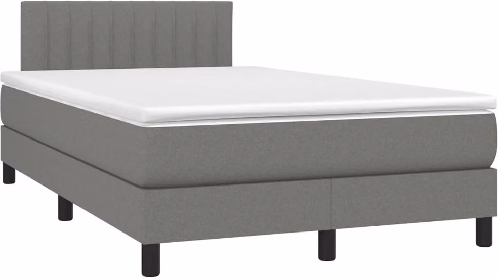 Maison Exclusive - Giroletto a Molle con Materasso Grigio Scuro 120x190cm Tessuto