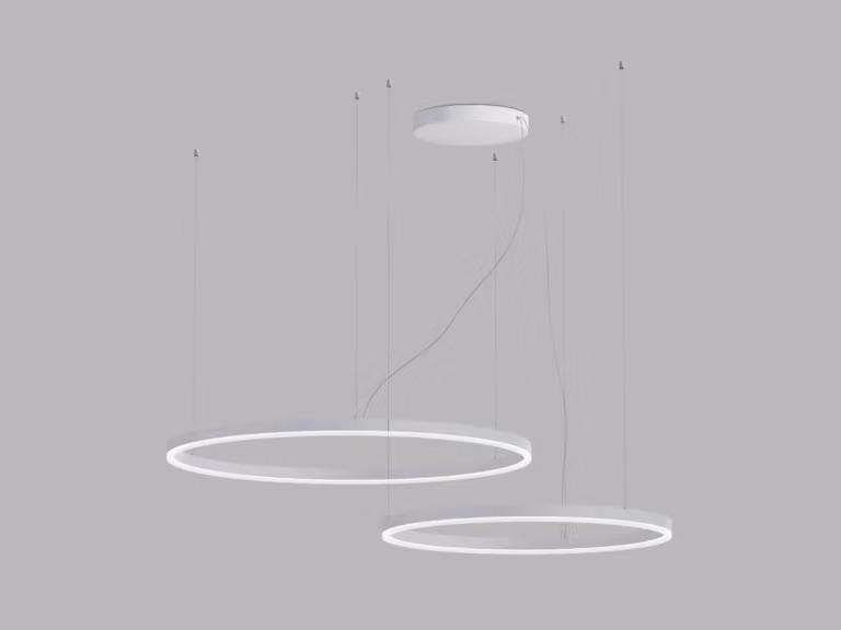 Lampadario LED dimmerabile CIRCLE SET P-Z CRI90, variante: CIRCLE SET 2, 104 W, bianco, DALI, 2CCT