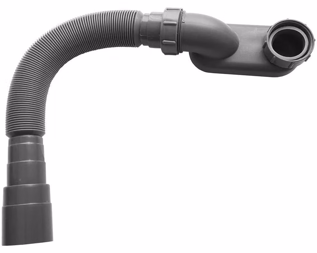 CERANO - Sifone flessibile per vasca da bagno - plastica - 6/4" - DN40/50 - grigio