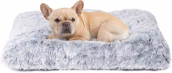 Cuccia morbida per cani, lavabile, antiscivolo, grigia, 60x45 cm, in peluche