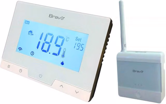 Cronotermostato Digitale Wi-Fi Glam Bravo Bianco con Controllo via App e Integrazione Smart Home