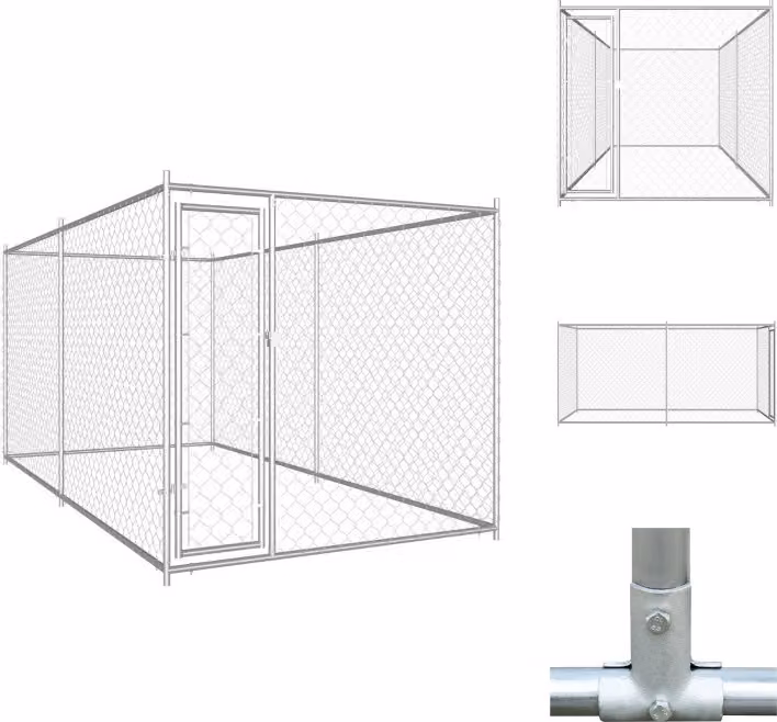 vidaXL Cuccia per cani da esterno 382x192x185 cm - Cucce per cani e recinti