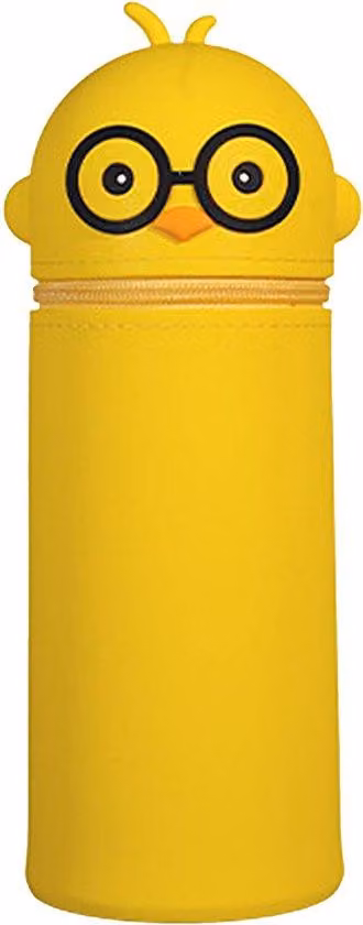 Custodia in silicone con cerniera, grande, morbida, autoportante, 2 in 1