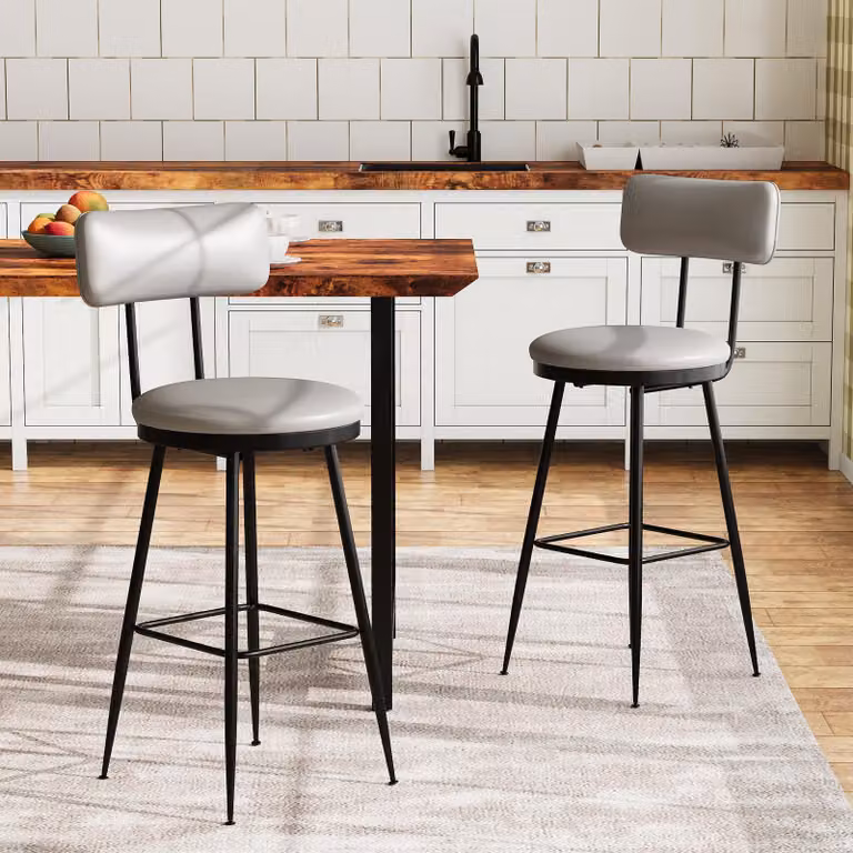 UnboxG Set di 2 sedie da pranzo moderne con gambe in metallo e Finto cuoio, sedie da pranzo senza tempo per ristorante, soggiorno e sala d'attesa, elegante stile medievale (grigio scuro)