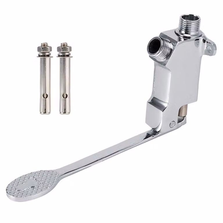 Accessorio per valvola a pedale in rame con filettatura G1/2 per rubinetto da lavabo da bagno