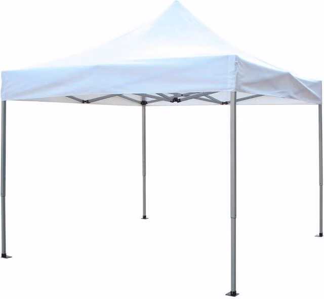 Gazebo Pieghevole Professional 3x3 m in Alluminio Bianco