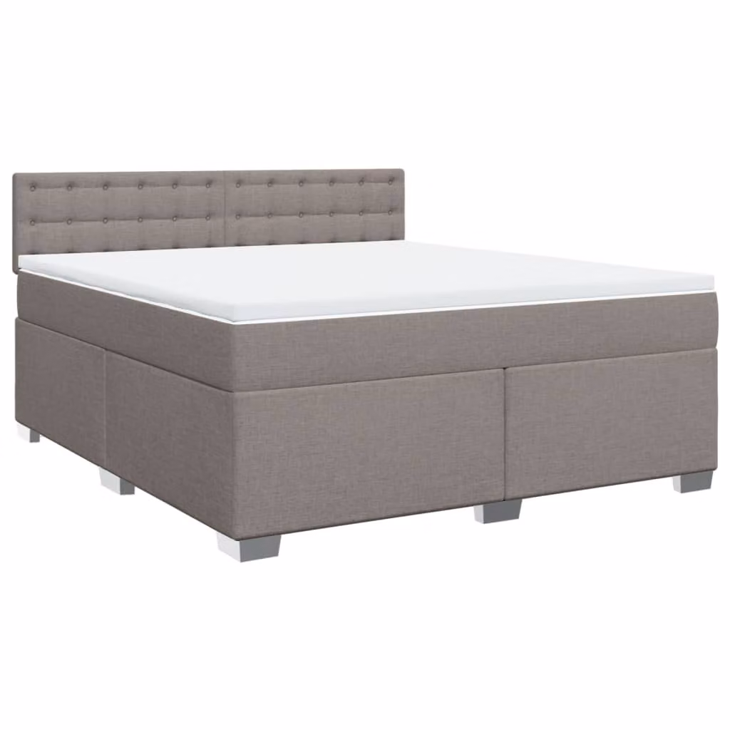 Giroletto a Molle con Materasso Tortora 180x200 cm in Tessuto