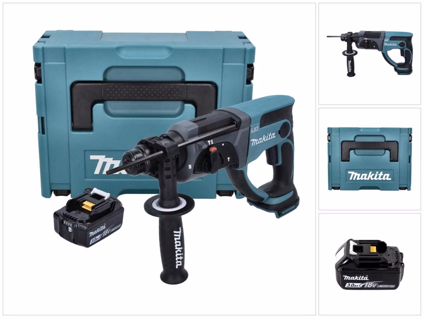 Makita DHR 202 F1J 18 V 2,0 J SDS Plus trapano a percussione a batteria + 1x batteria 3,0 Ah + Makpac - senza caricabatterie