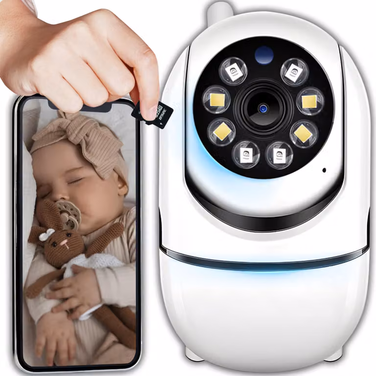 Telecamera di sorveglianza WLAN | per esterni e interni | rilevamento del movimento per casa, bambini, porta d'ingresso | orientabile a 355°, 1080p, WiFi a 2,4 GHz, IP | Retoo