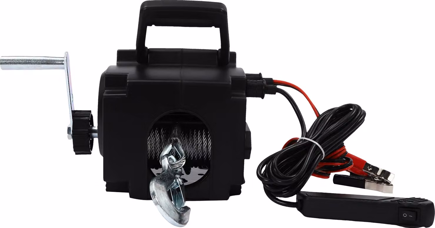 Avvolgitori elettrici, motore a 12V, capacità di traino di 4990 kg, colore nero