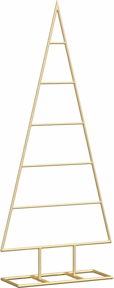Albero di Natale in metallo con supporto Oro 90 cm