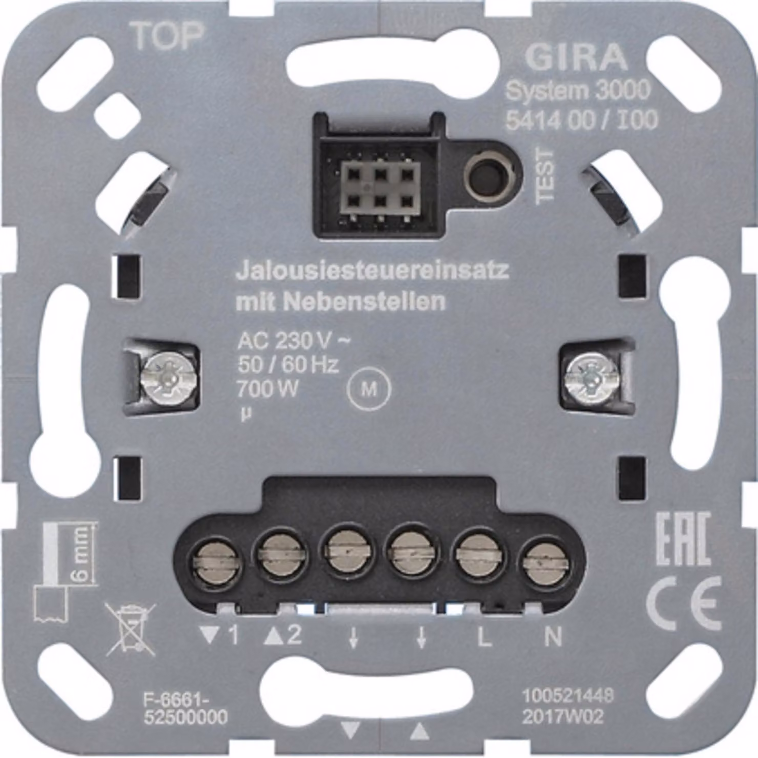 GIRA 541400 S3000 Jal.steuereins. + Nebenst.eing. Einsatz (541400)