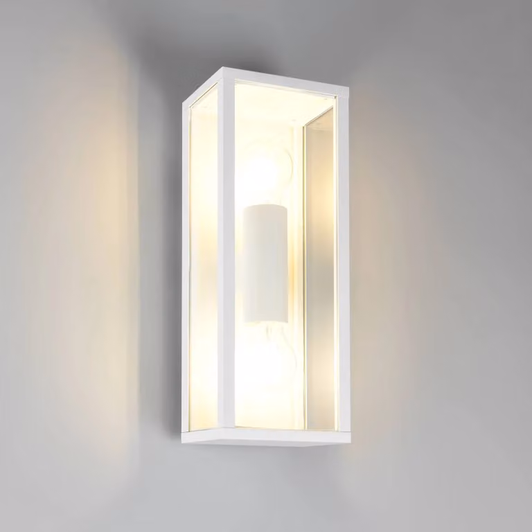 Trio Lighting Applique da esterni Garonne, Bianco / Opale, Alluminio, Moderno, Applique da esterni