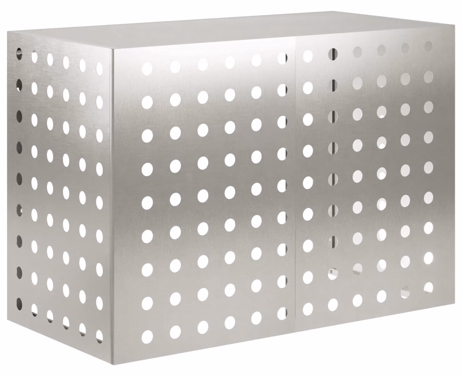 Coperchio per aria condizionata argento 100 x 50 x 70 cm in acciaio inox
