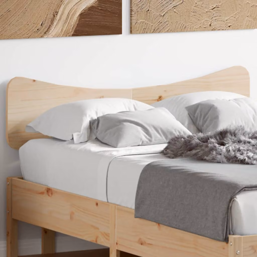 Testiera per letto vidaXL in legno massello di pino marrone stile rustico per letto 120x200 cm