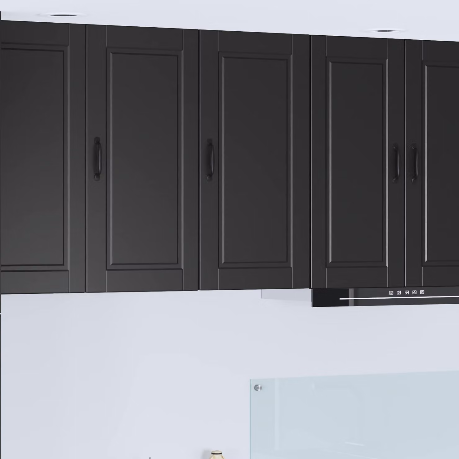 Armadietto a muro moderno vidaXL PORTO nero con ante a battente e ripiani interni L/P/H: 40 x 31 x 80 cm