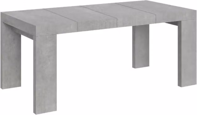 Tavolo allungabile Roxell Premium moderno in MDF laminato colore grigio L: 140-400 cm, P: 90 cm
