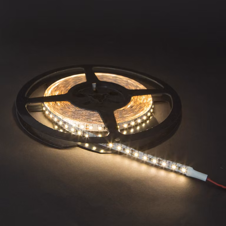 Striscia LED - 5 m - 120 LED/m - Bianco caldo 3000K - 210 lm/m - 5,2 W/m - IP20 - Autoadesiva [41007W]