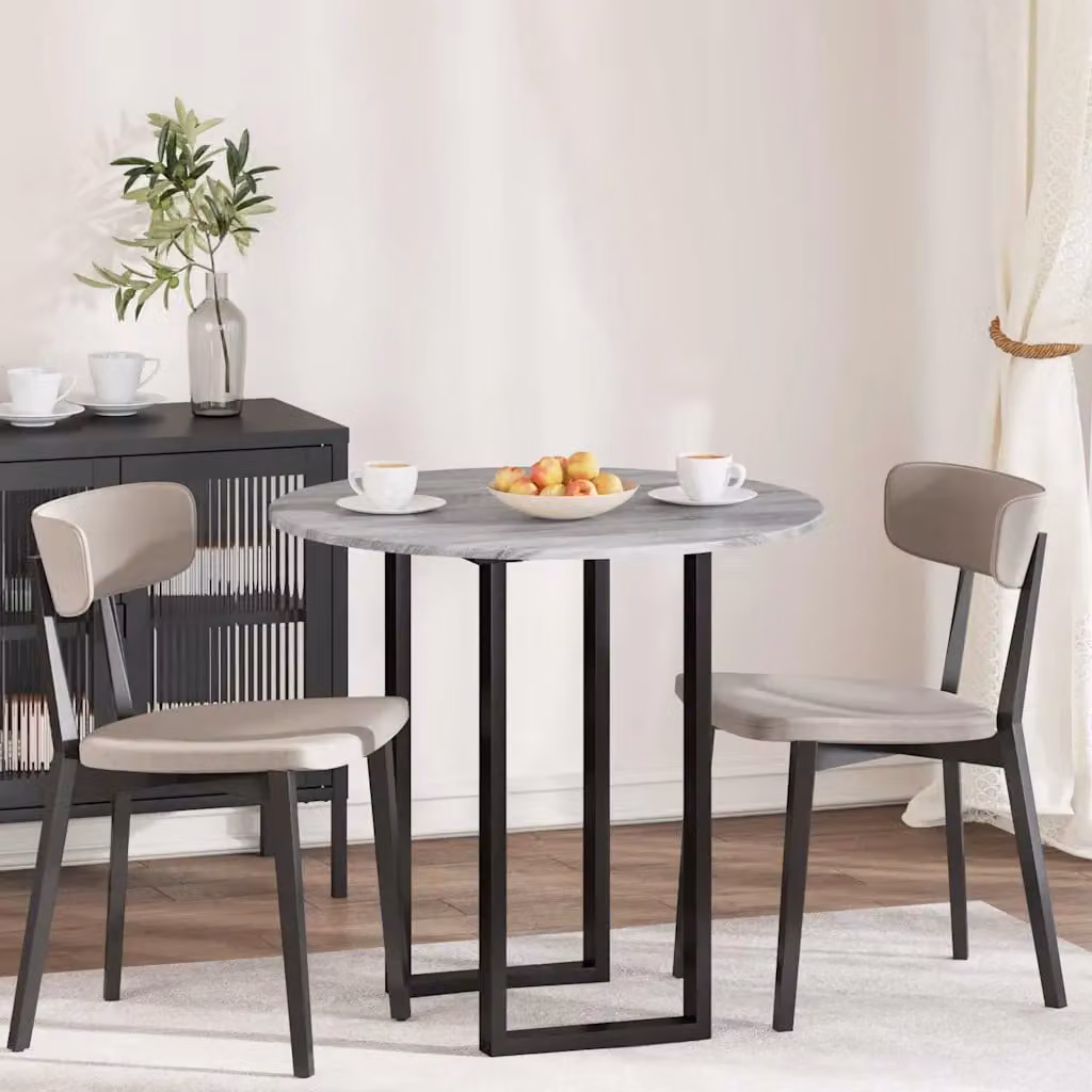 Piano del tavolo rotondo vidaXL in legno ingegnerizzato grigio, Ø 80 cm, H 1,5 cm
