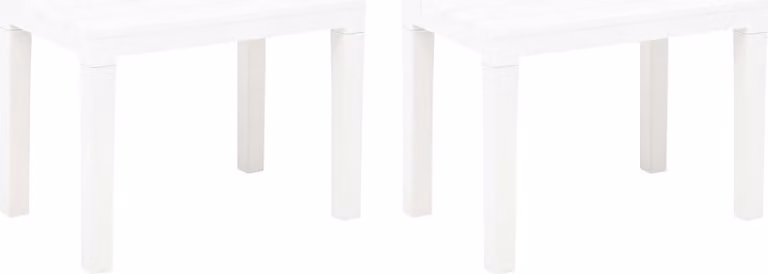 The Living Store Panchine da giardino 2 pz. Plastica bianca