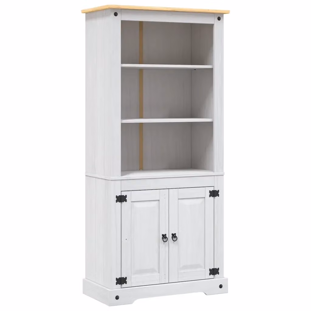 Credenza in legno di pino rustico e metallo vidaXL, L/P/H: 80 x 40 x 170 cm – 2