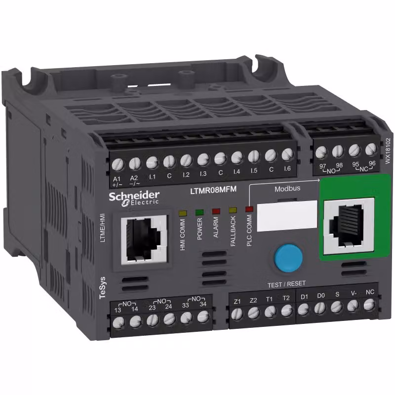 Controller di gestione motore Schneider Electric LTM R TeSys T, 100-240 V CA 8 A per Modbus LTMR08MFM