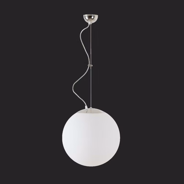 OSMONT ADR68836 ADRIA L3 apparecchio a sospensione in vetro acciaio inox lucido / bianco IP40 4000 K 27W LED combinazione di emergenza 1 h