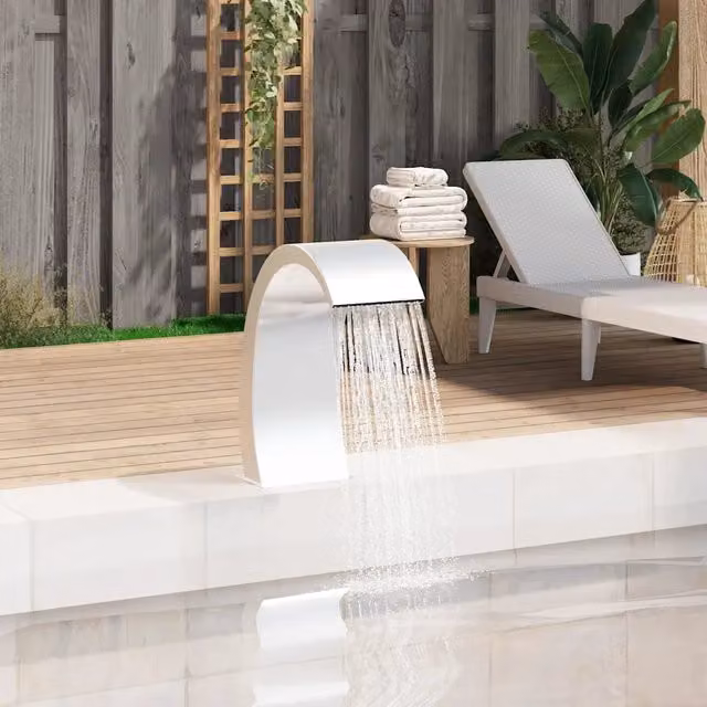 Fontana per Piscina 22x60x70 cm in Acciaio Inox 304 148882