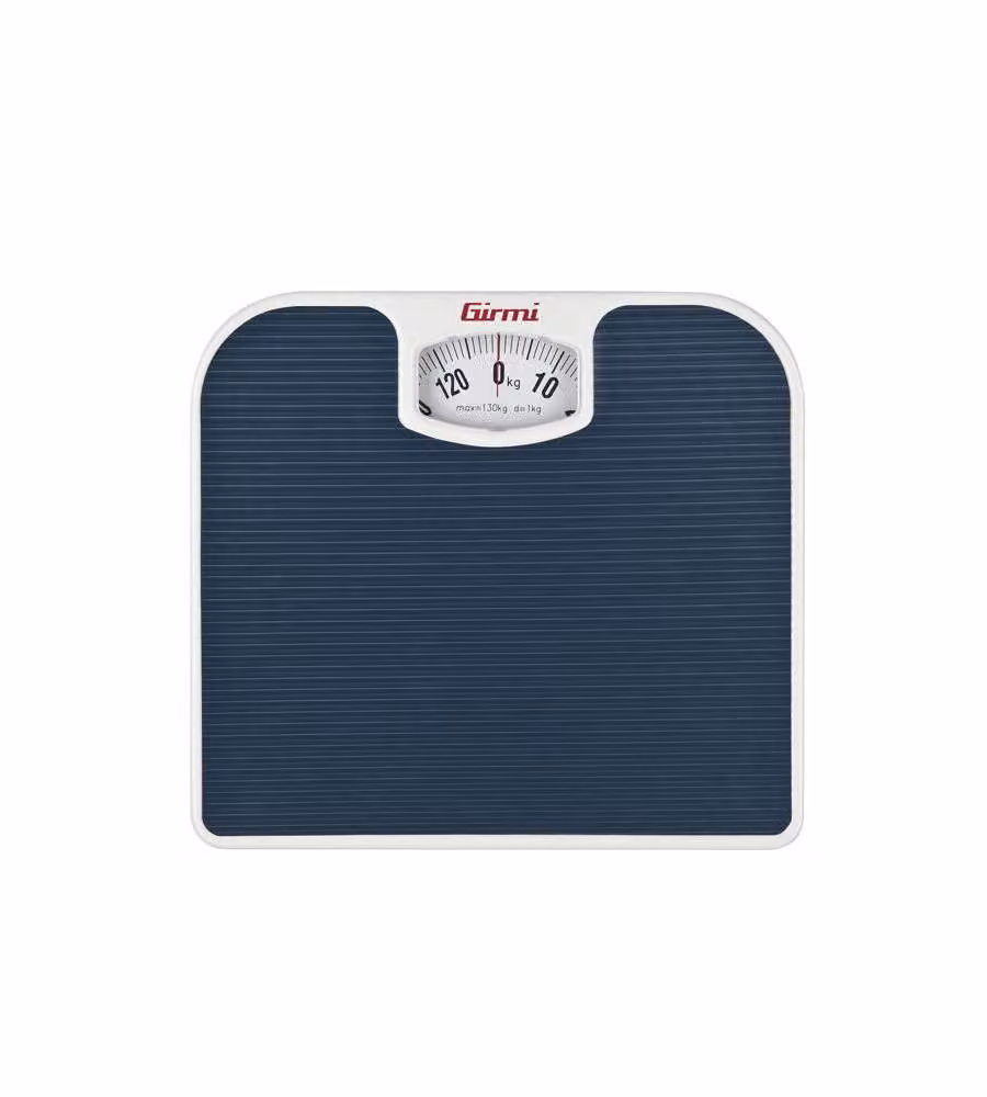 Bilancia pesapersone meccanica Girmi con display analogico in acciaio inox e plastica, colore blu, portata massima 130 kg – 2