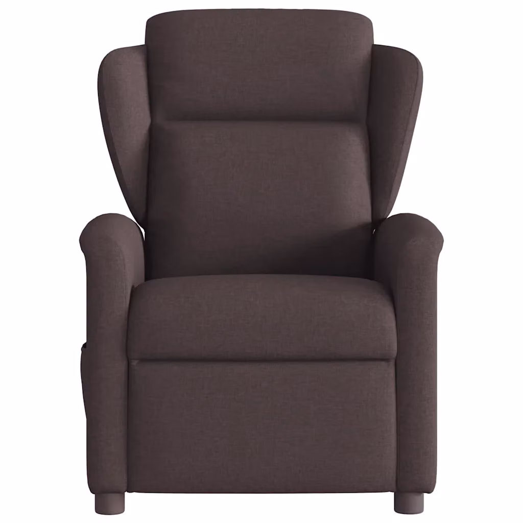 Poltrona Relax Reclinabile vidaXL in Tessuto Marrone con Braccioli e Reclinazione Manuale – 2