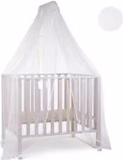 Zanzariera per lettino con asta Baby Idea, Bianco 6020BC