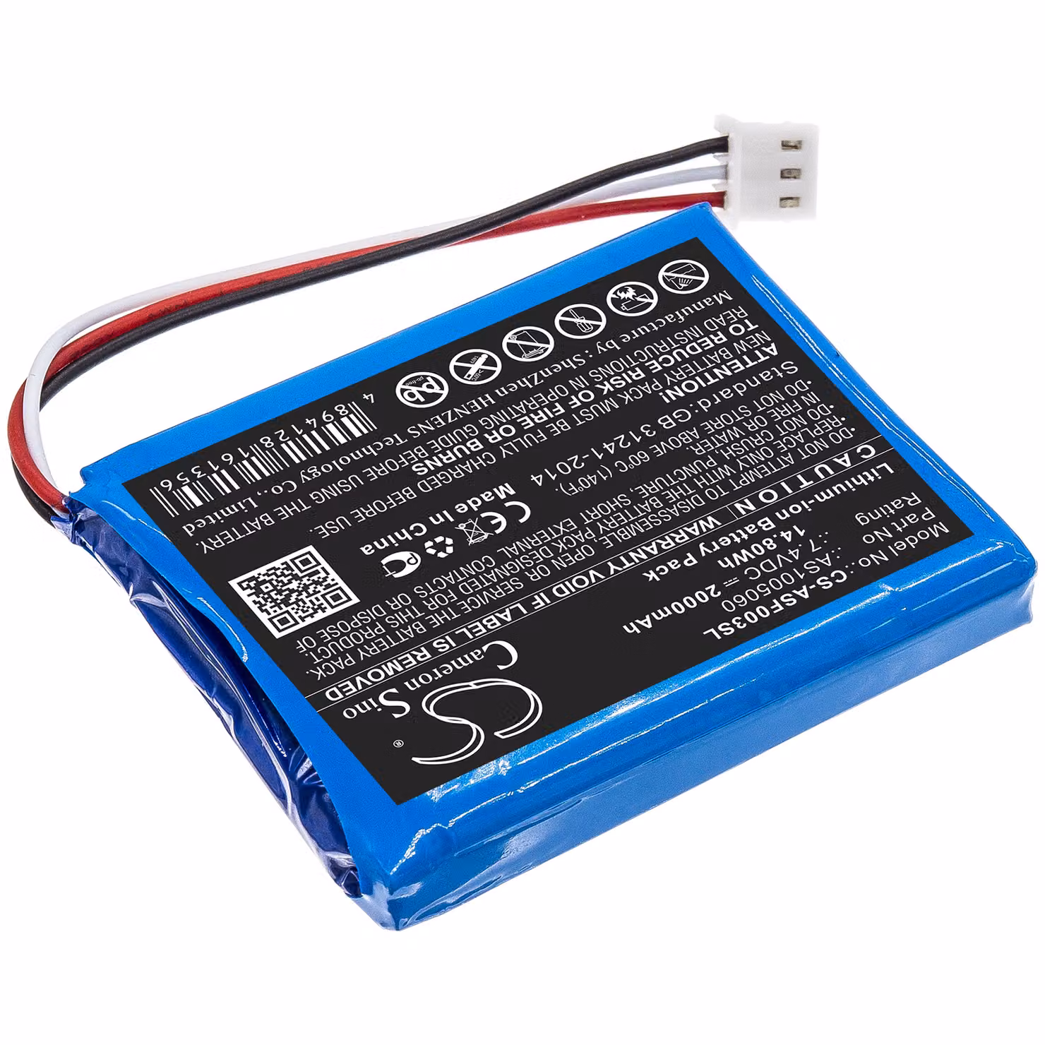 TECHTEK Batteria compatibile con [ALPSAT] Satfinder Spare Part SF03-BT sostituisce AS1005060