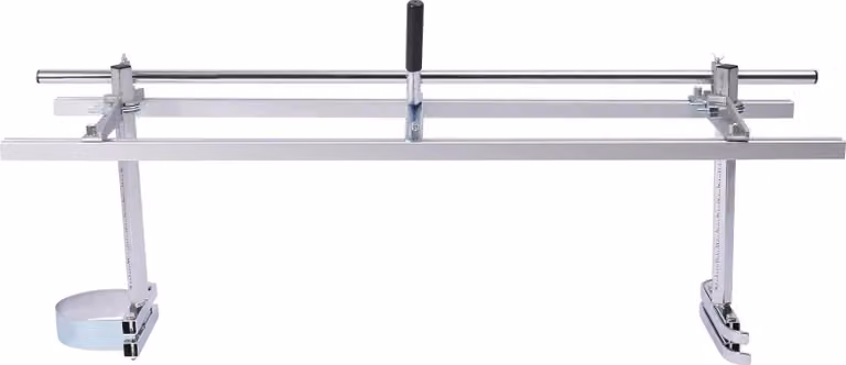 Segatrice per motosega - Segatrice mobile - Per lama 0-120 cm - Spessore di taglio 2-35 cm - Alluminio e acciaio - Peso 8,5 kg - Argento