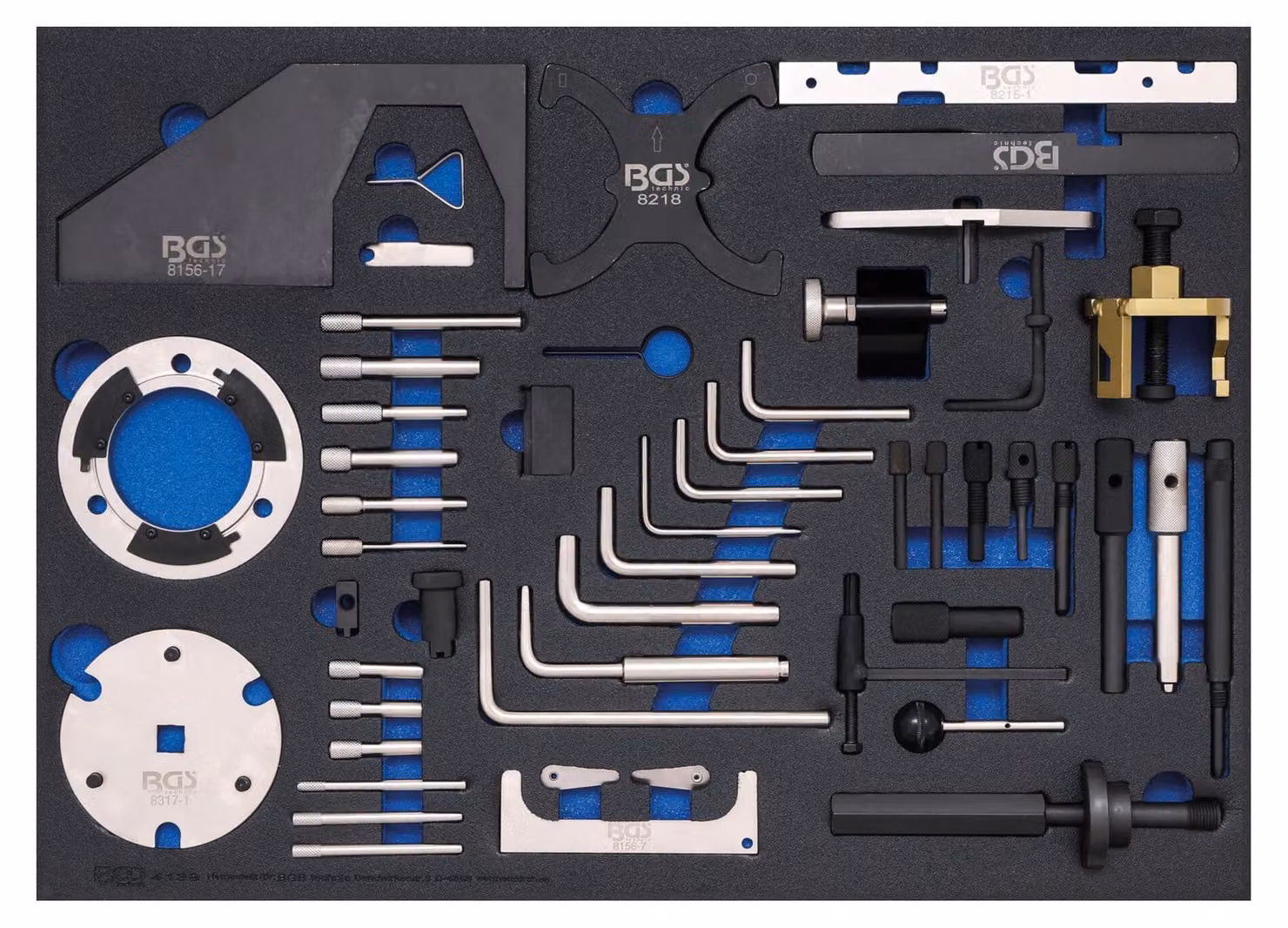 BGS carrello da officina 3/3: set di attrezzi per la regolazione del motore per Ford / VW / Seat / Mazda / Volvo - 4139