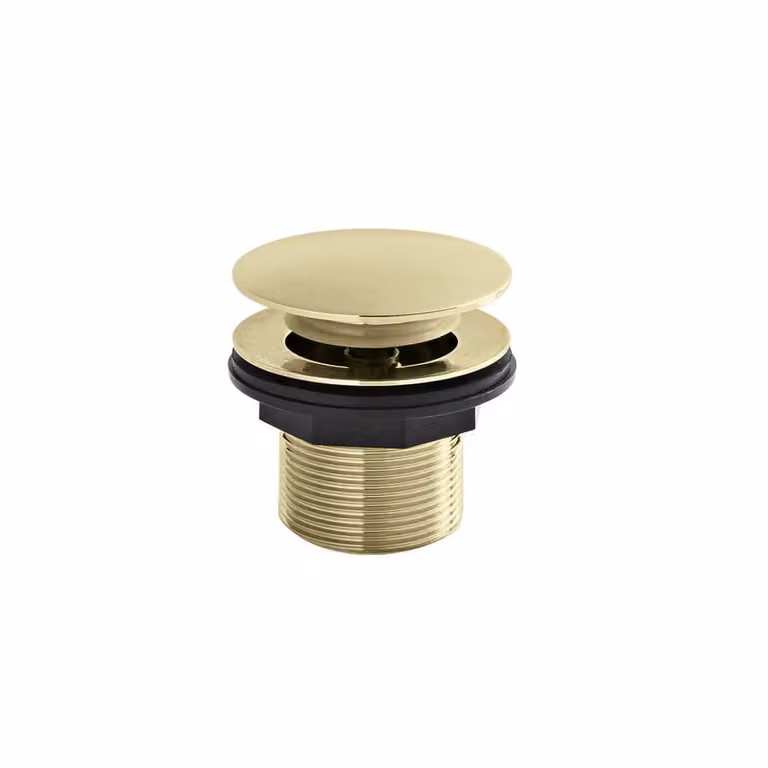 Piletta di Scarico per Vasca Click-Clack senza Troppopieno - Color Oro 60mm (non Scanalato)