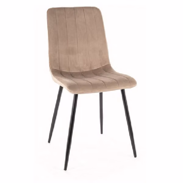 Sedia imbottita KASHA - nero / beige scuro
