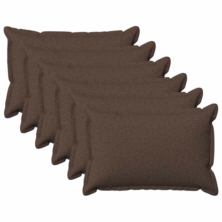 Set di 6 federe vidaXL HOUTEN color tortora, L/P: 50 x 30 cm