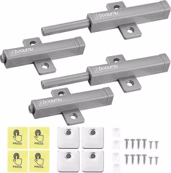Set da 4 perni Push to Open - potenti ammortizzatori magnetici per armadi e guardaroba
