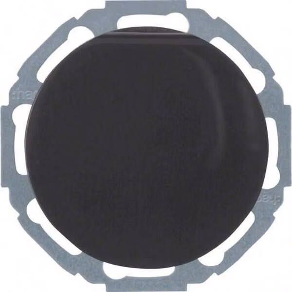 Presa Hager SCHUKO WLS1211BG con coperchio ribaltabile e base rialzata R.Classic nera