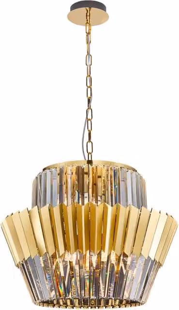 Lampadario cristallo glamour oro Donna 12xE14 Milagro