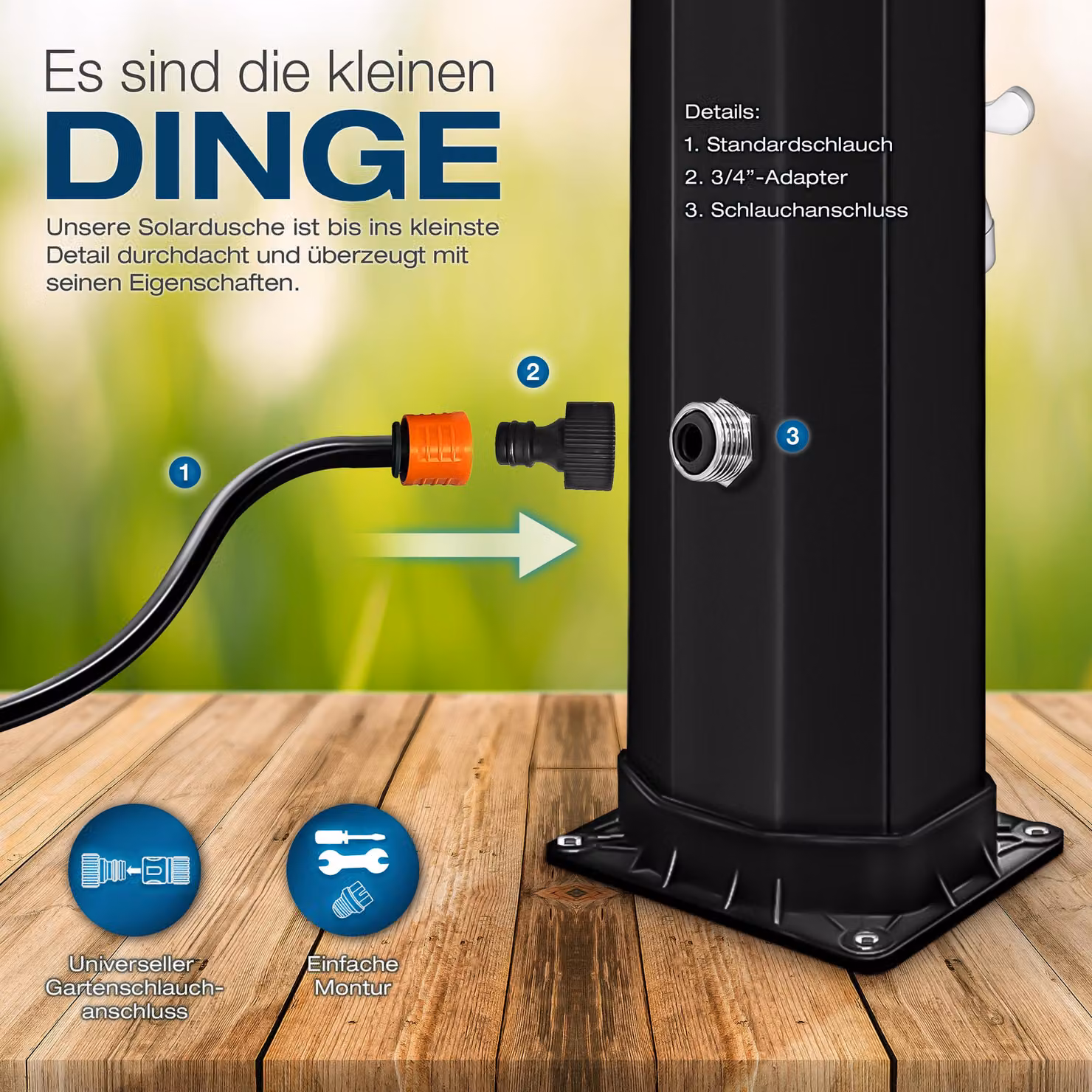 tillvex doccia solare 60 litri nero/verde con copertura protettiva inclusa doccia da giardino doccia da piscina doccia da campeggio doccia solare da esterno doccia a pioggia