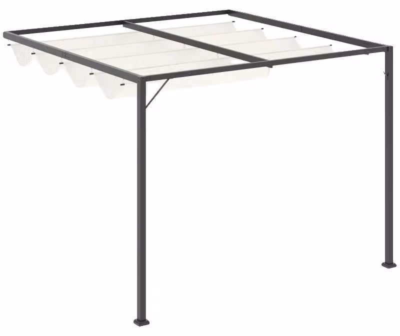 Gazebo esterno, dimensioni 3 x 3 metri, con protezione UV, resistente al vento e impermeabile, dotato di copertura regolabile