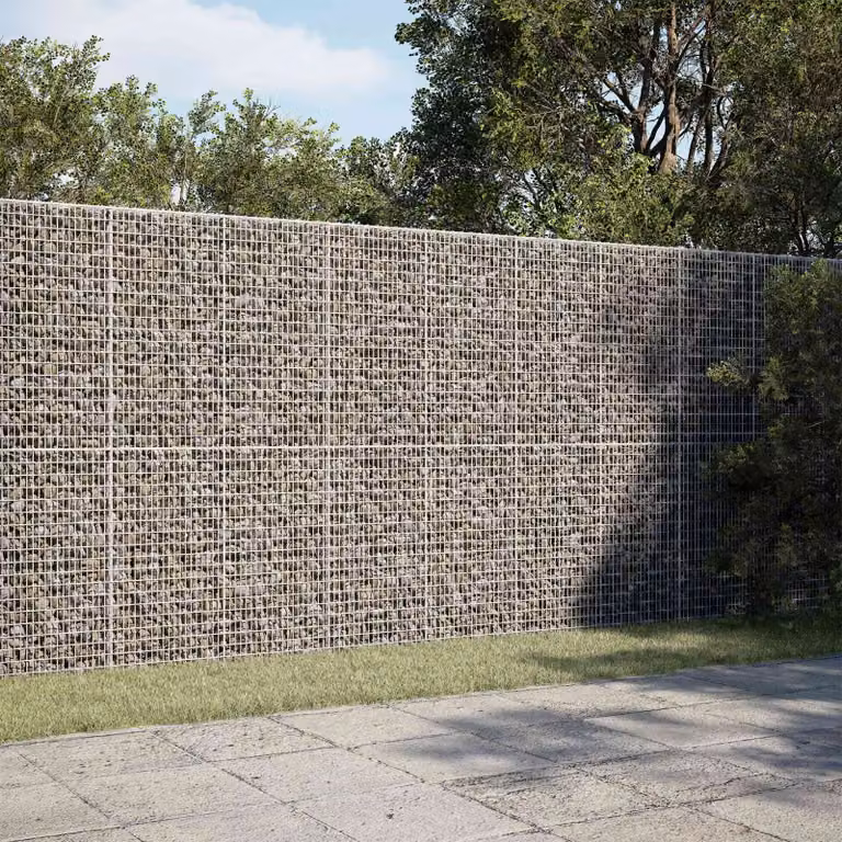 vidaXL Gabione con filo da 3,5 mm e rete da 5x2,5 cm 250x50x200 cm