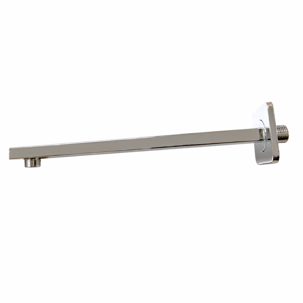 Braccio doccia a parete in ottone quadrato 30 cm CANCUN - Cromato