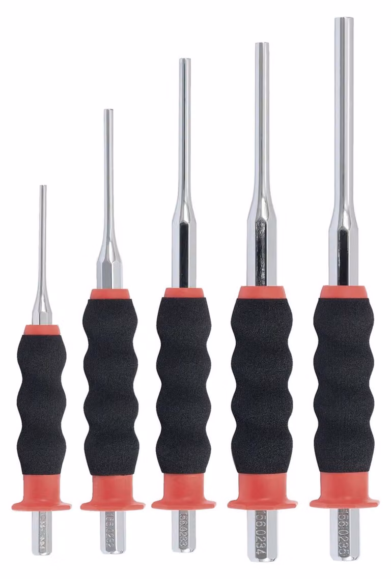 KS TOOLS Set di punzoni per deriva, CrMo, 5 pezzi cilindrici ( 156.0230 )