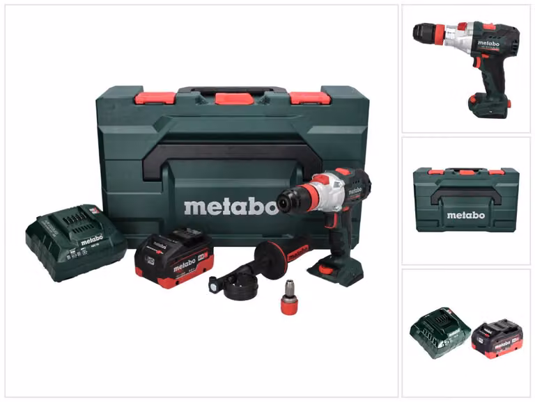 Metabo SB 18 LTX BL Q I Trapano a percussione a batteria 18 V 130 Nm brushless + 1x batteria ricaricabile 8,0 Ah + caricatore + metaBOX