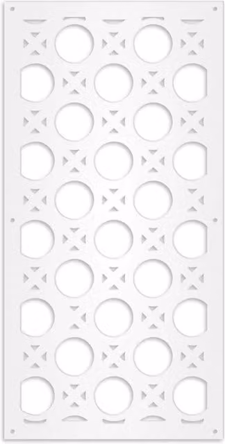 NOTTINGHAM - Pannello in PVC traforato - Parasole Misura: 98x198 cm, Colore: bianco