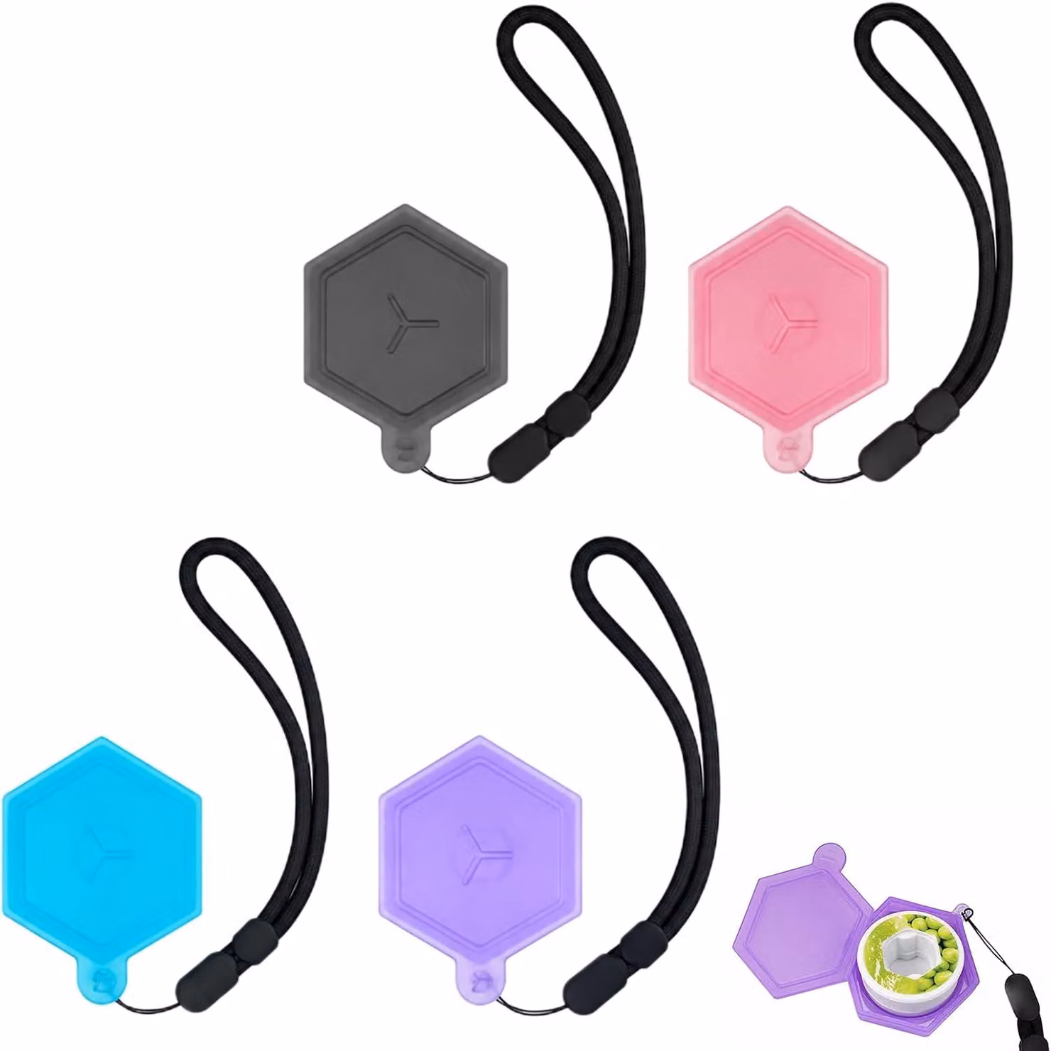 Contenitori di conservazione, confezione da 4 pezzi, senza BPA, disponibili in diversi colori, per accessori