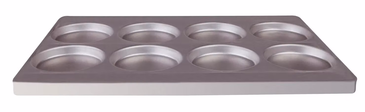 Teglia per focaccine alluminata (8 stampi Ø 14), dim.60x40cm