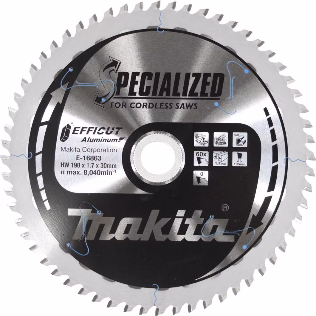 Lama Makita EFFICUT 190 x 1,7 x 30/20 mm Z60 alluminio E-16863